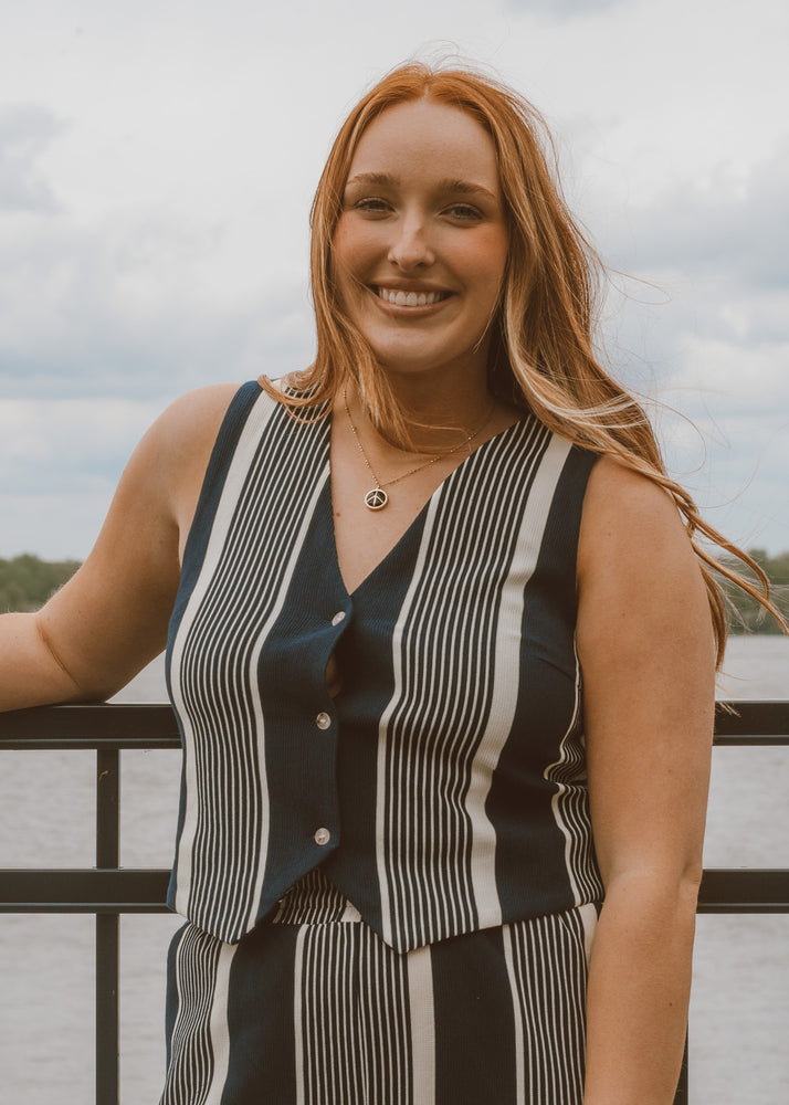East Coast Navy Stripe Vest
