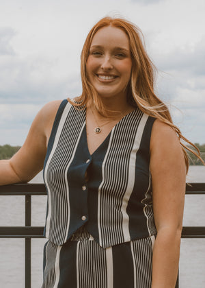East Coast Navy Stripe Vest