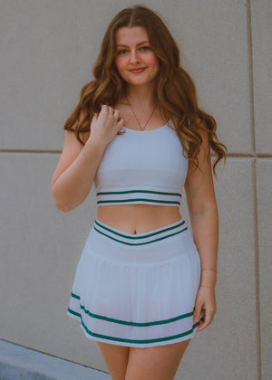 Pickleball Champ White Sports Bra