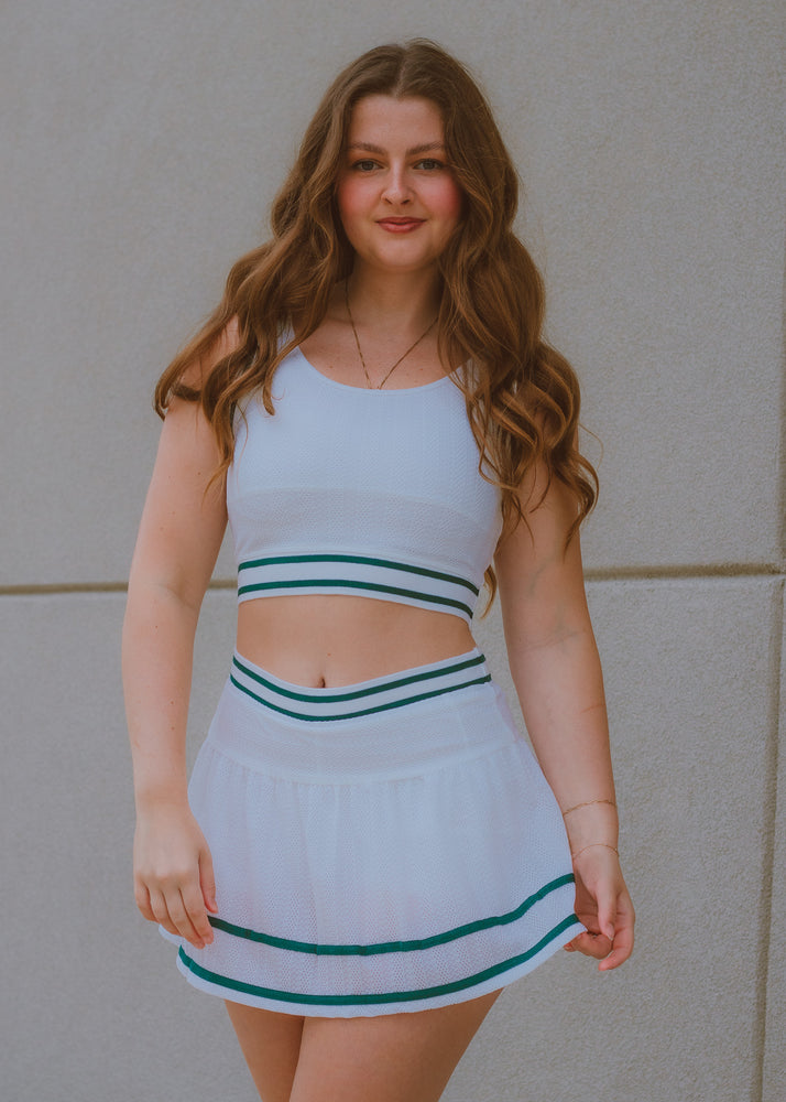 Pickleball Champ White Sports Bra
