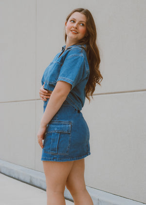 Darlin Short Sleeve Denim Top