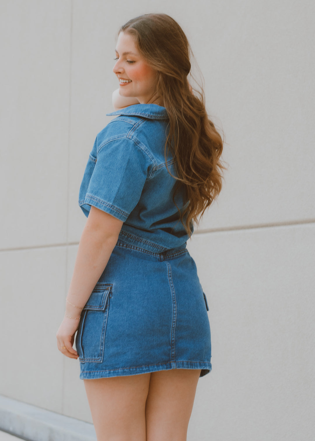 Darlin Short Sleeve Denim Top