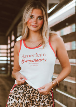 white tank top, tank top with detail, graphic tank top, American tank top, fourth of July tank top, casual tank top, summer tank top, country concert top,