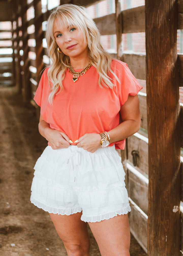 Burst Your Bubble Coral Tee