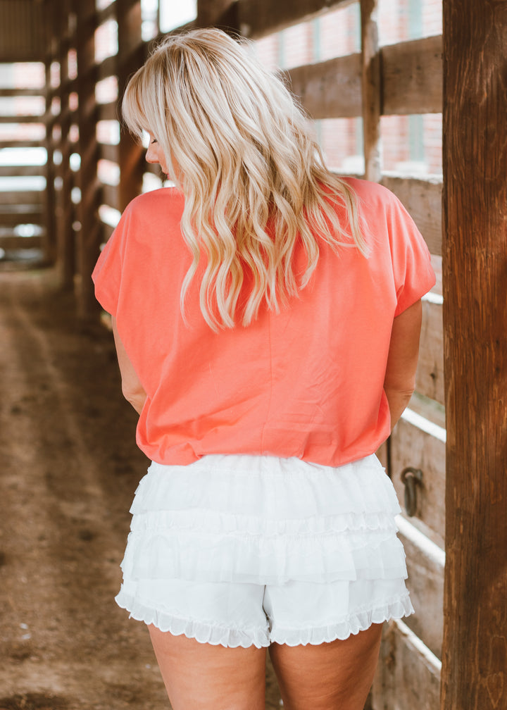 Burst Your Bubble Coral Tee