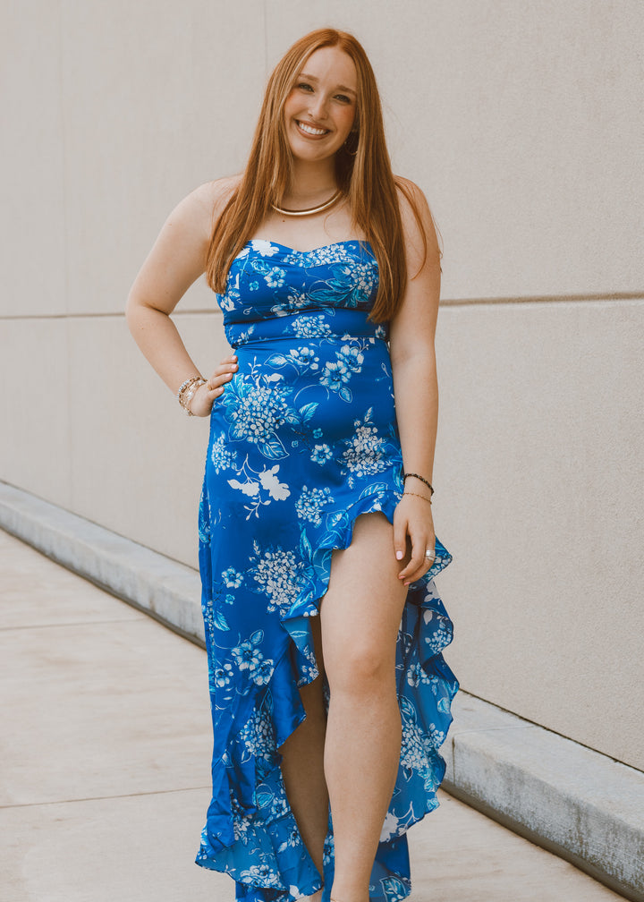 Blue Lagoon Strapless Dress