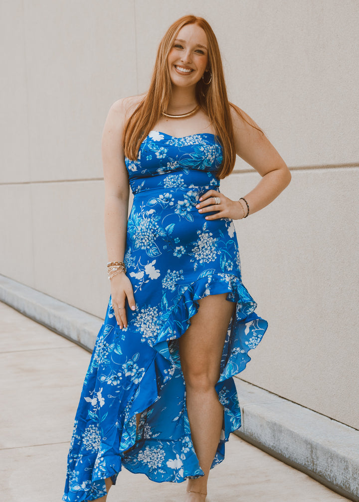 Blue Lagoon Strapless Dress