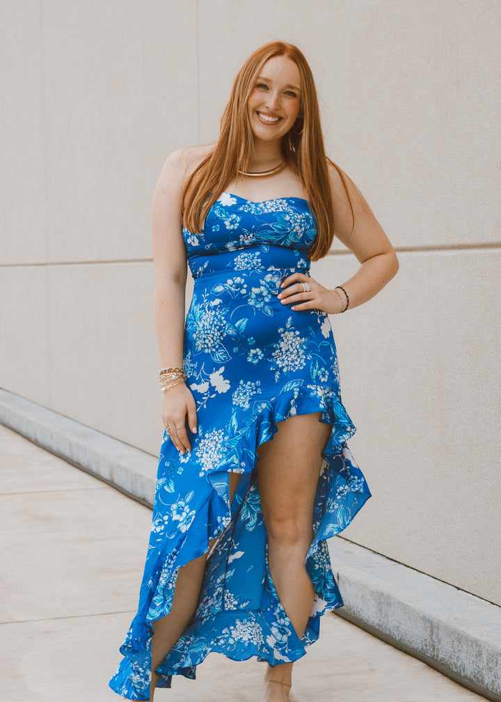 Blue Lagoon Strapless Dress
