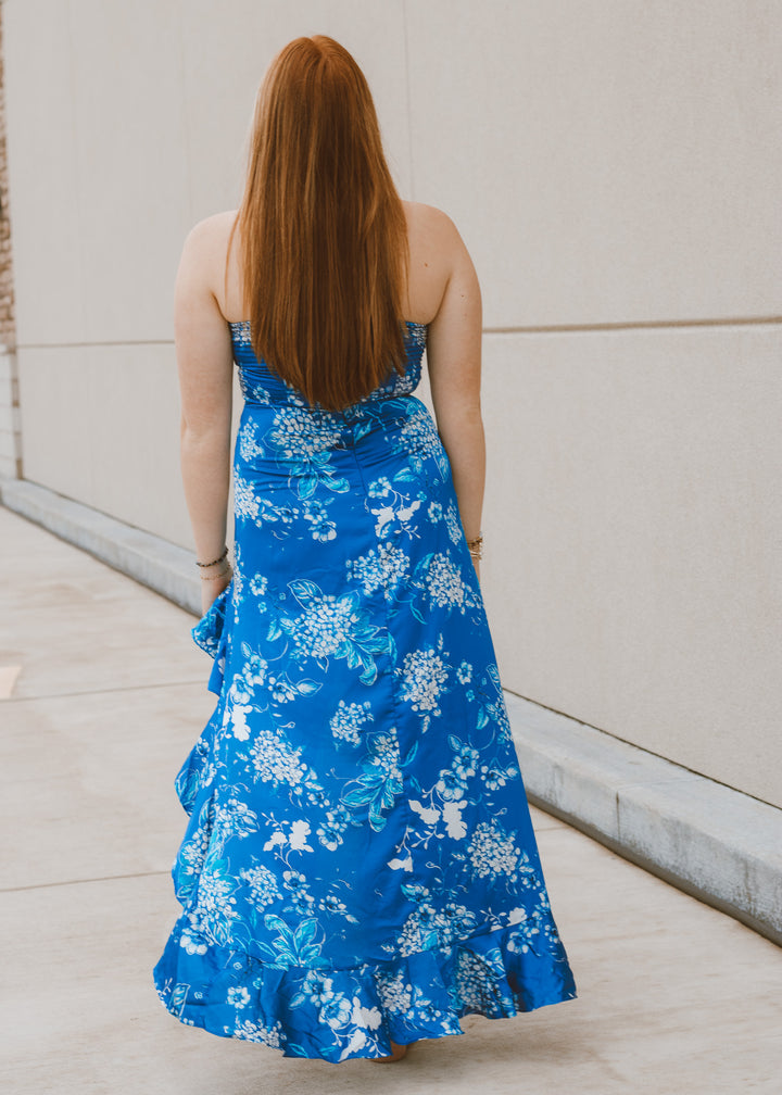 Blue Lagoon Strapless Dress