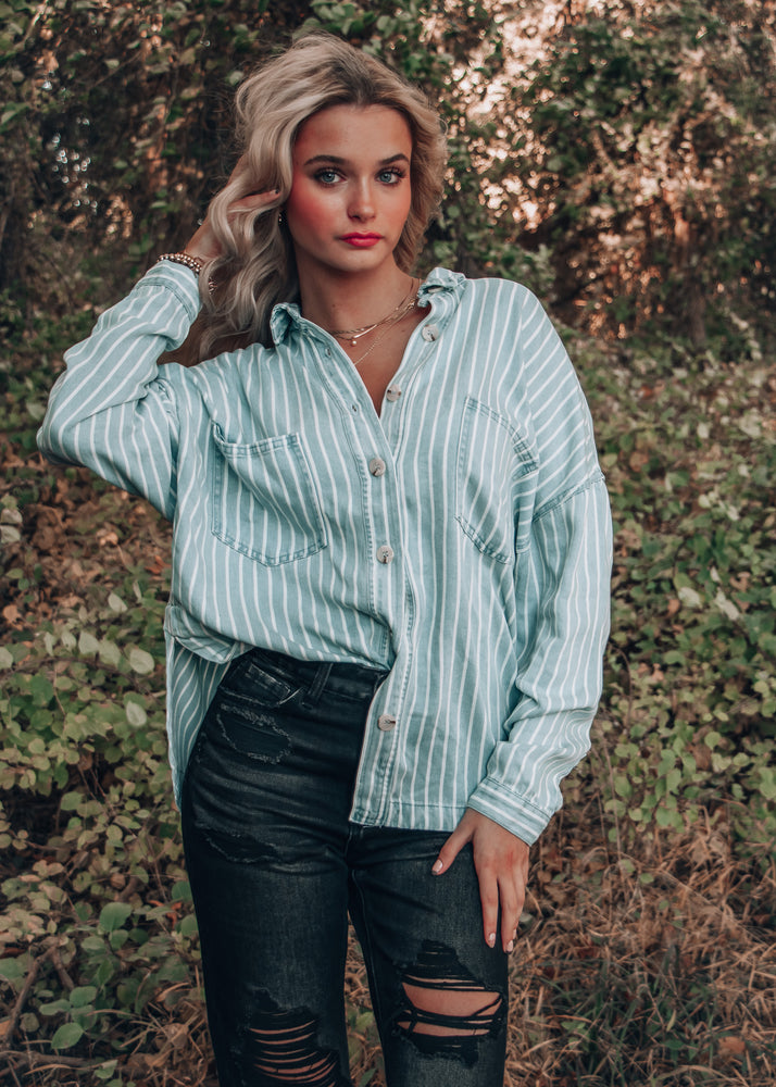 oversized striped top 