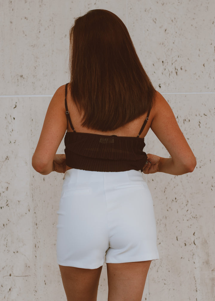 Automatic Reply White Dress Short