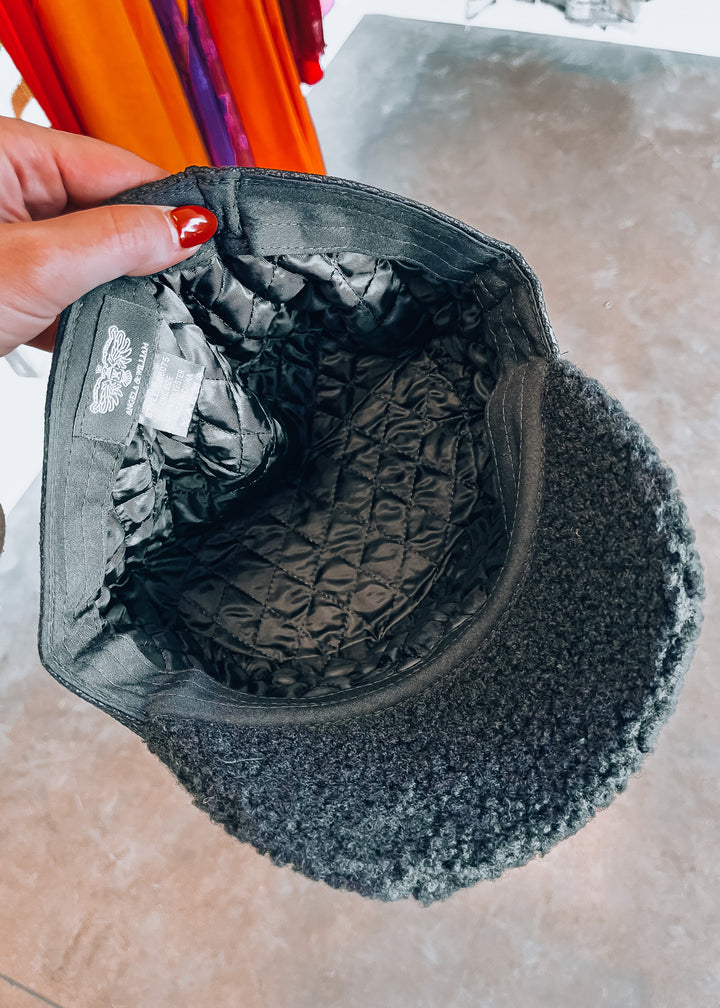 Suede Cabbie Hat