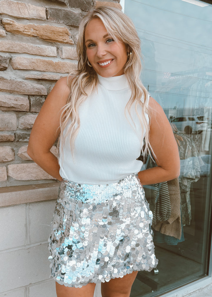 Snow Knit Turtleneck Top