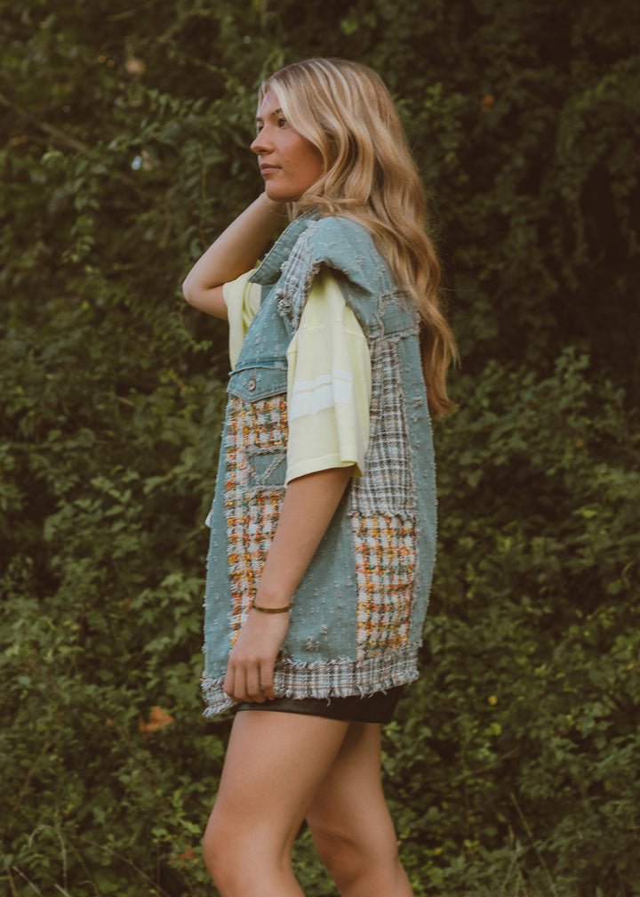 Cool it Patchwork Denim Vest