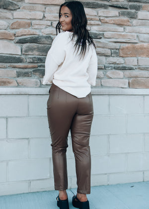 
            
                Load image into Gallery viewer, brown leather pant
            
        