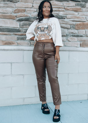 
            
                Load image into Gallery viewer, brown leather pant
            
        
