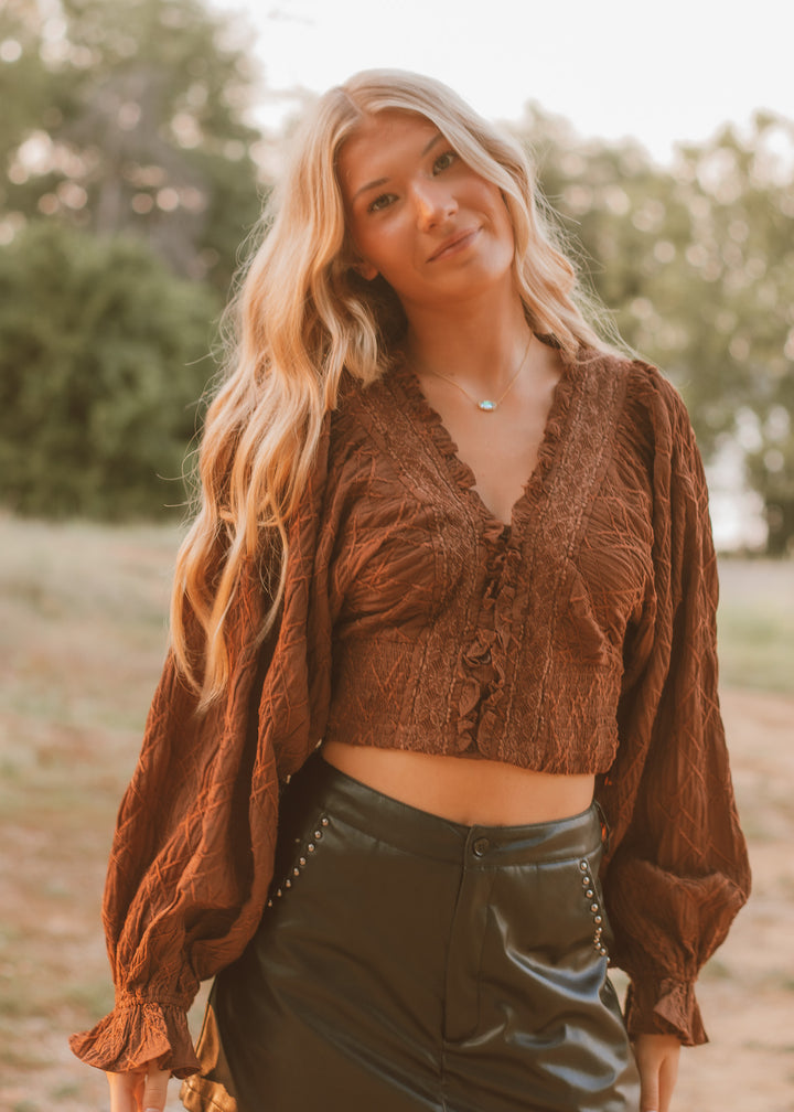 Harvest Glow Long Sleeve Crop Top