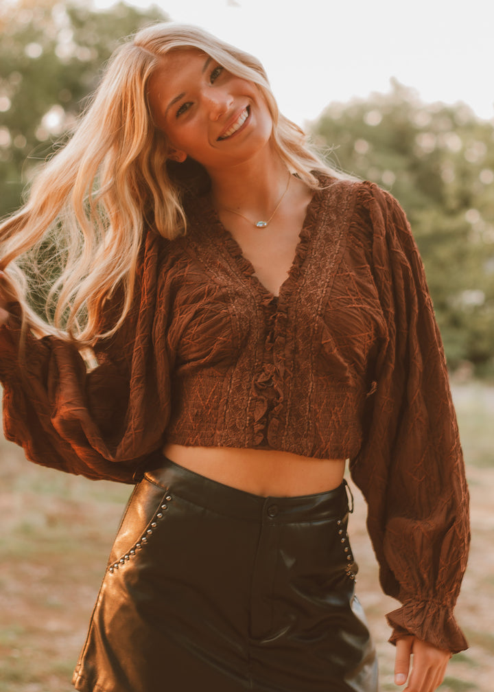 Harvest Glow Long Sleeve Crop Top