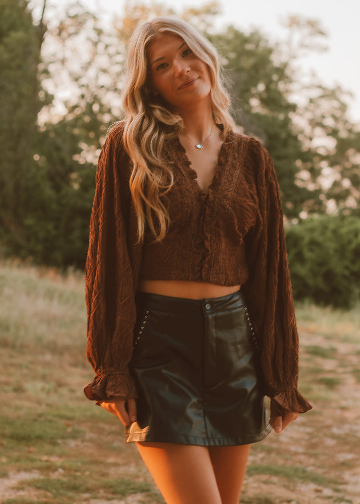 Harvest Glow Long Sleeve Crop Top