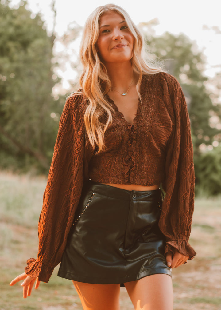 Harvest Glow Long Sleeve Crop Top
