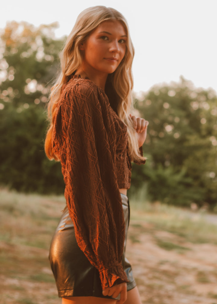 Harvest Glow Long Sleeve Crop Top