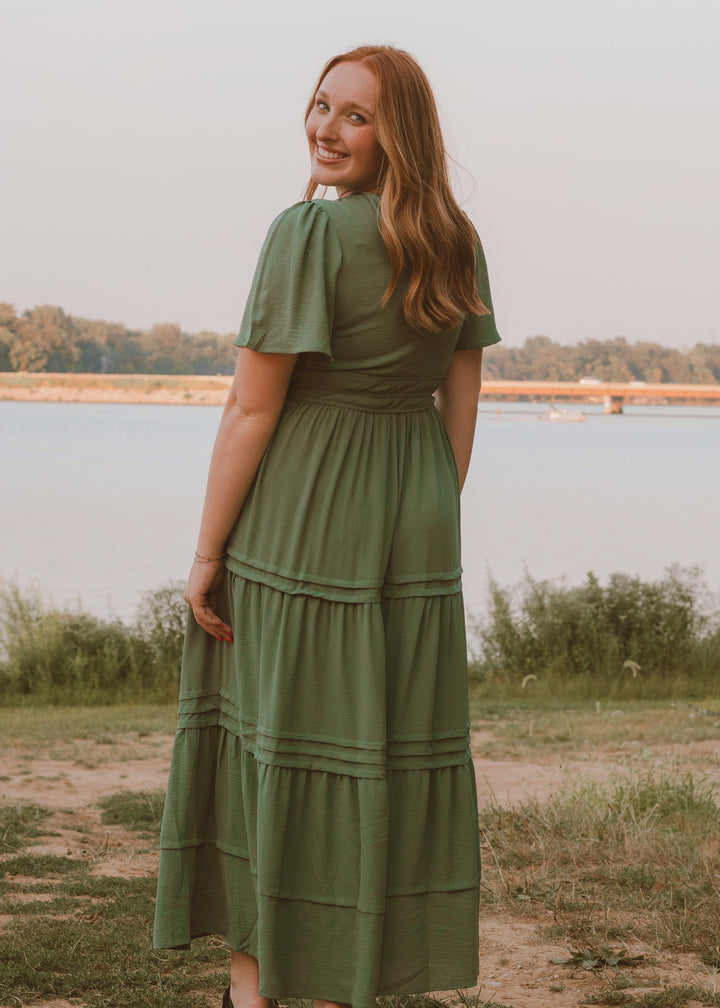 Keep it Simple Olive Maxi Dress