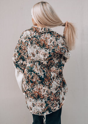 
            
                Load image into Gallery viewer, taupe floral shacket
            
        