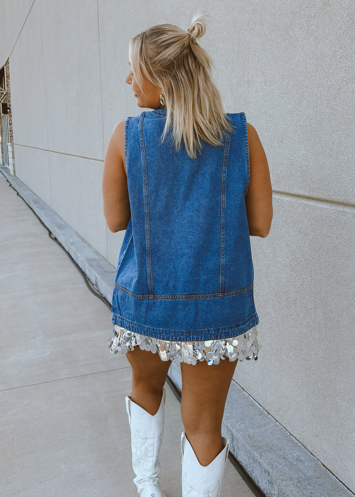 Brooklyn Oversized Denim Vest