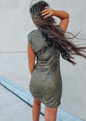 Forest Pine Sequin Dress