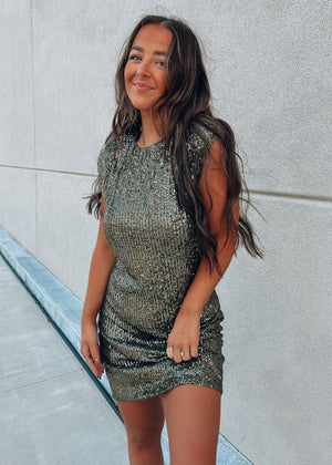 Forest Pine Sequin Dress