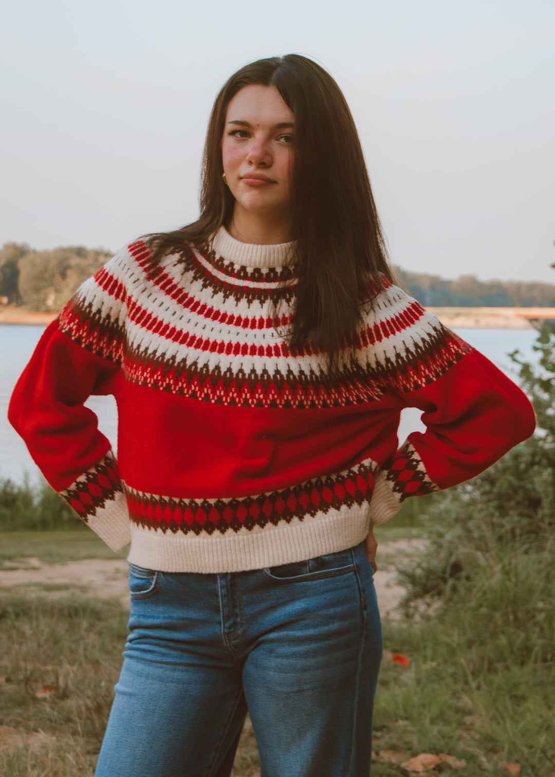 Apple Orchard Red Sweater