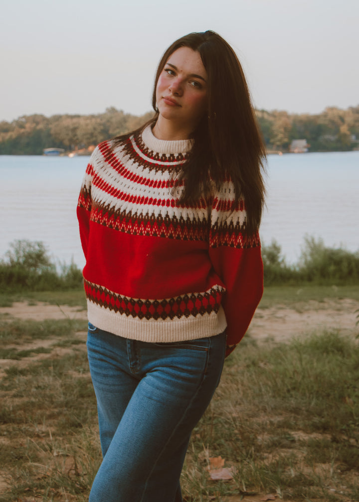 Apple Orchard Red Sweater