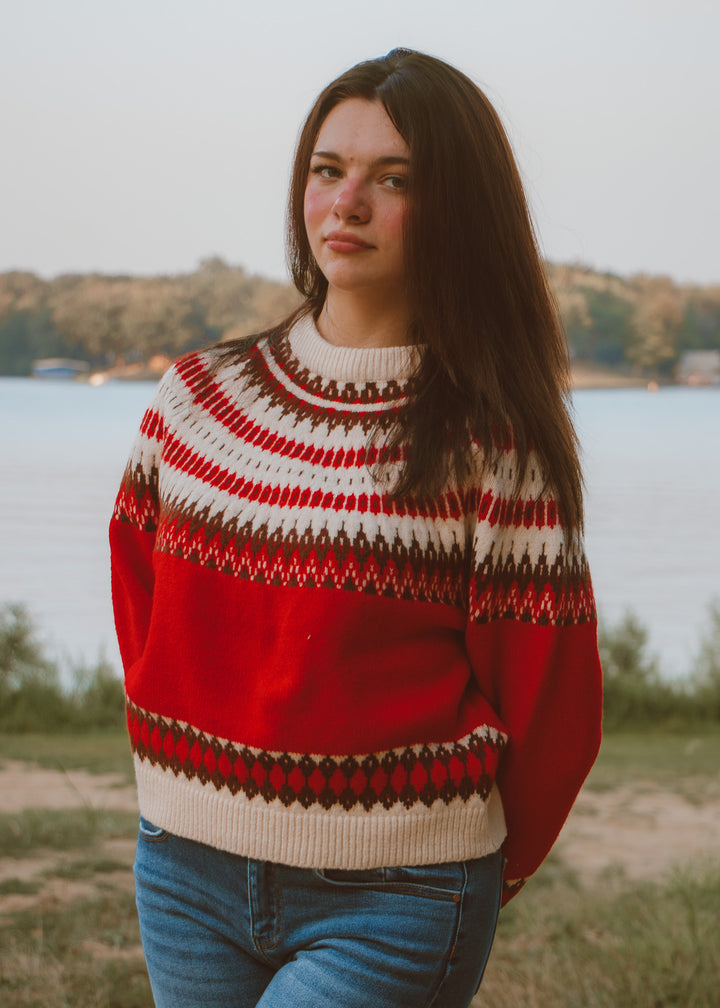 Apple Orchard Red Sweater