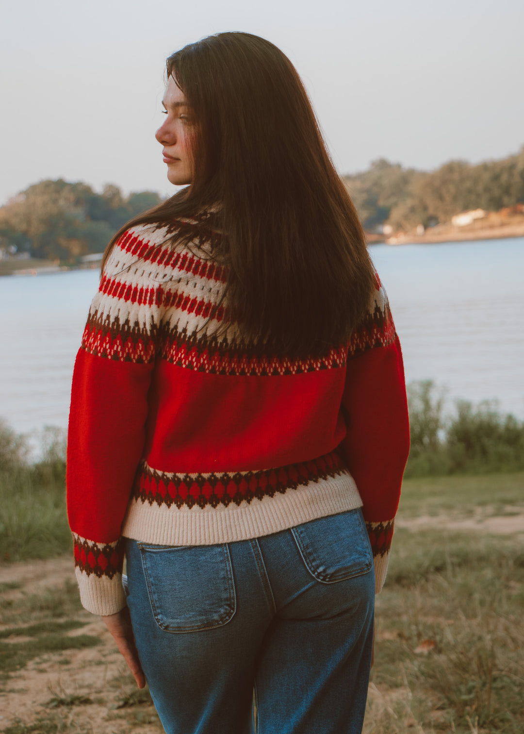 Apple Orchard Red Sweater
