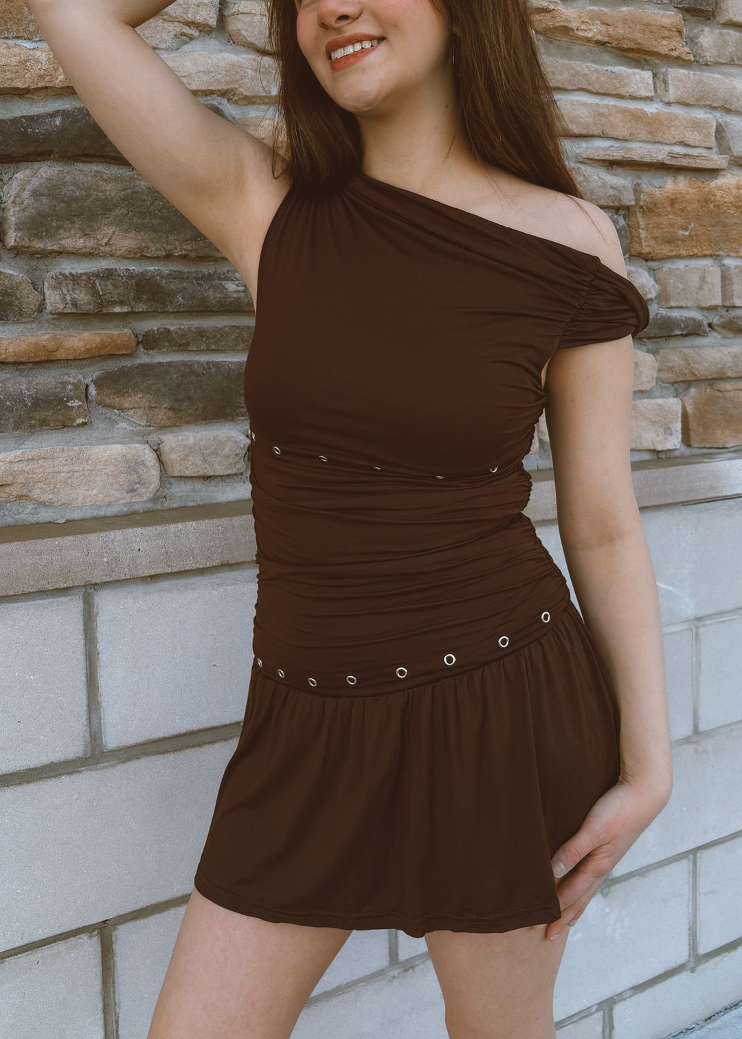 Rowdy Brown Mini Dress