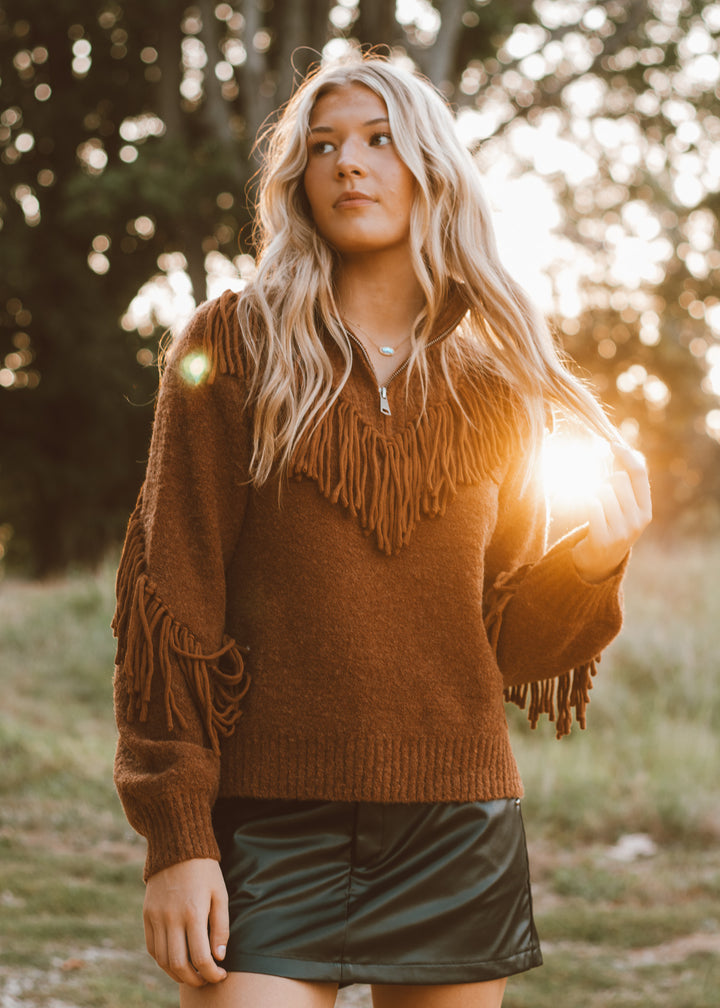 Fringe Forever Turtleneck Sweater