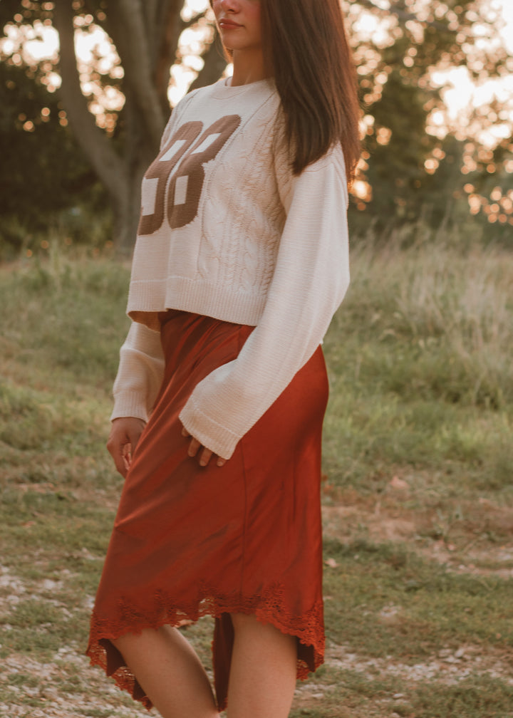 98 Cream Cable Knit Sweater