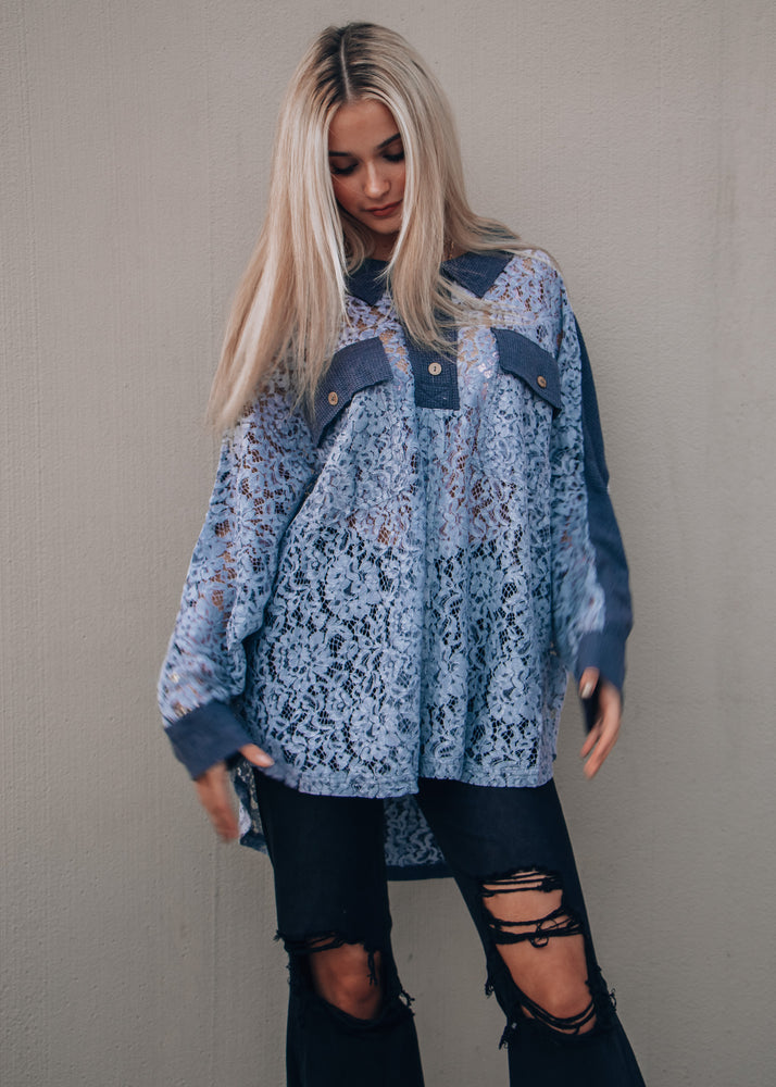 oversized lace top 