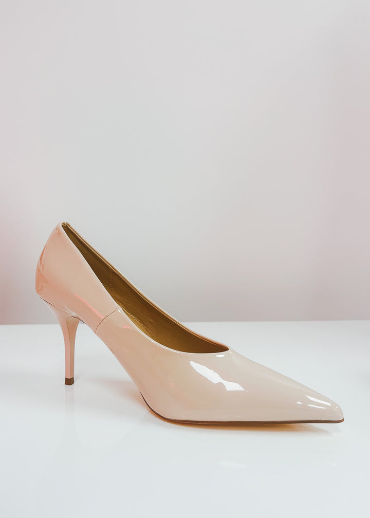 leather high heels 