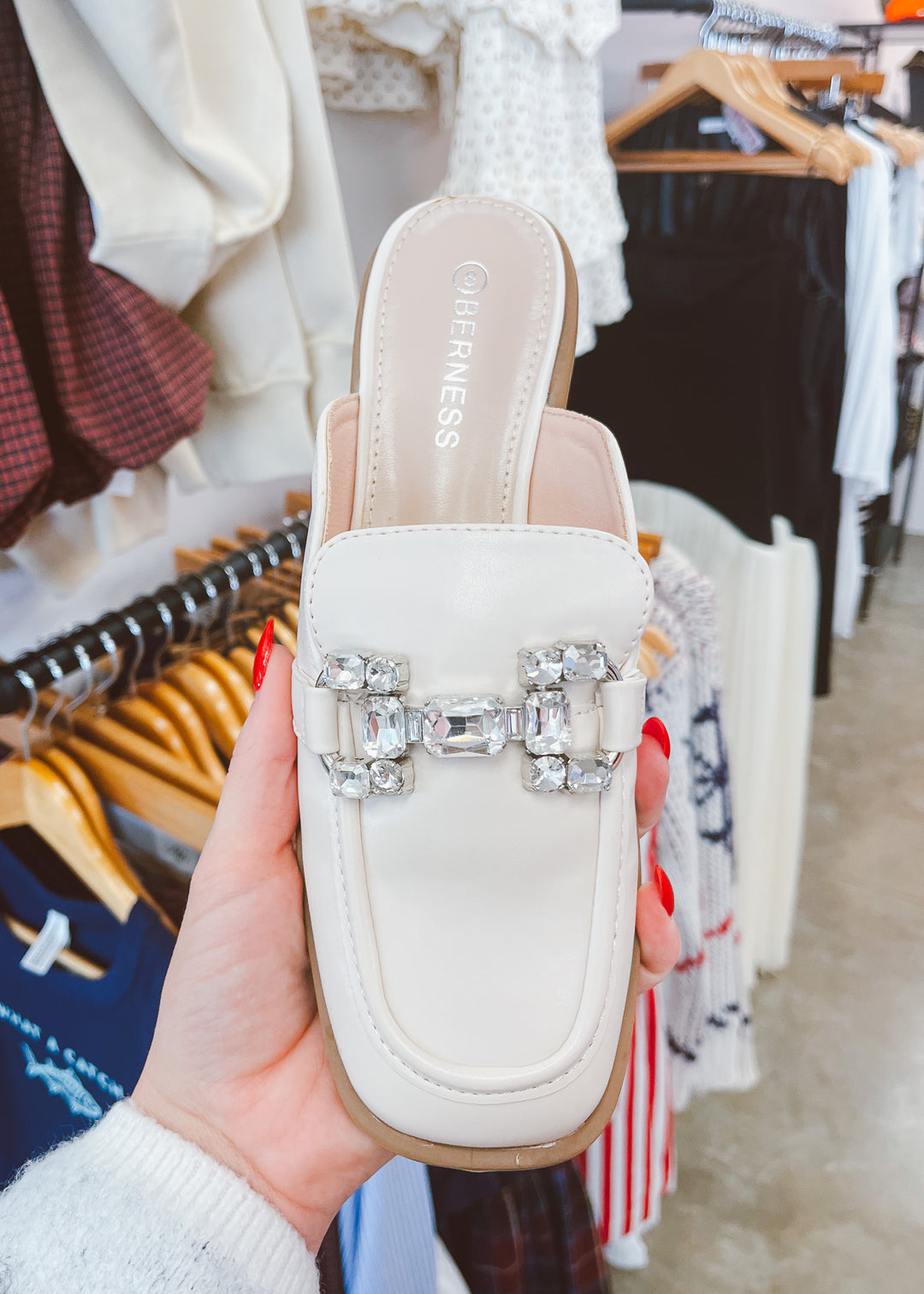 White slip-on shoe 
