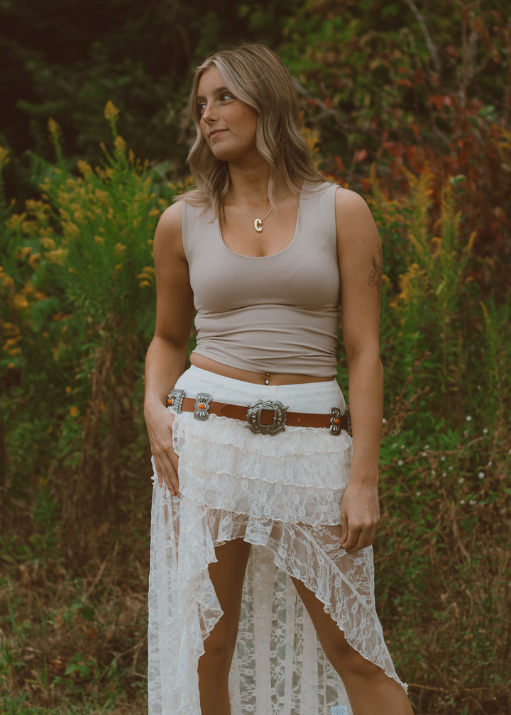 Taupe Double Layered Seamless Tank