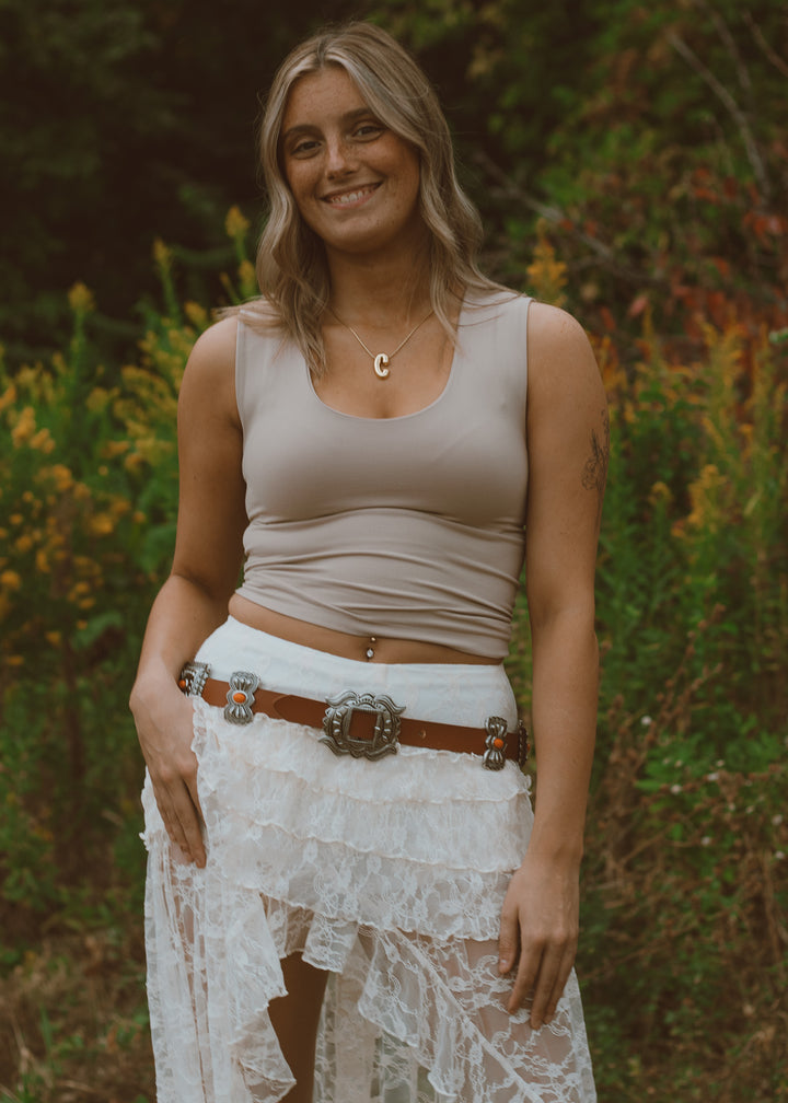 Taupe Double Layered Seamless Tank