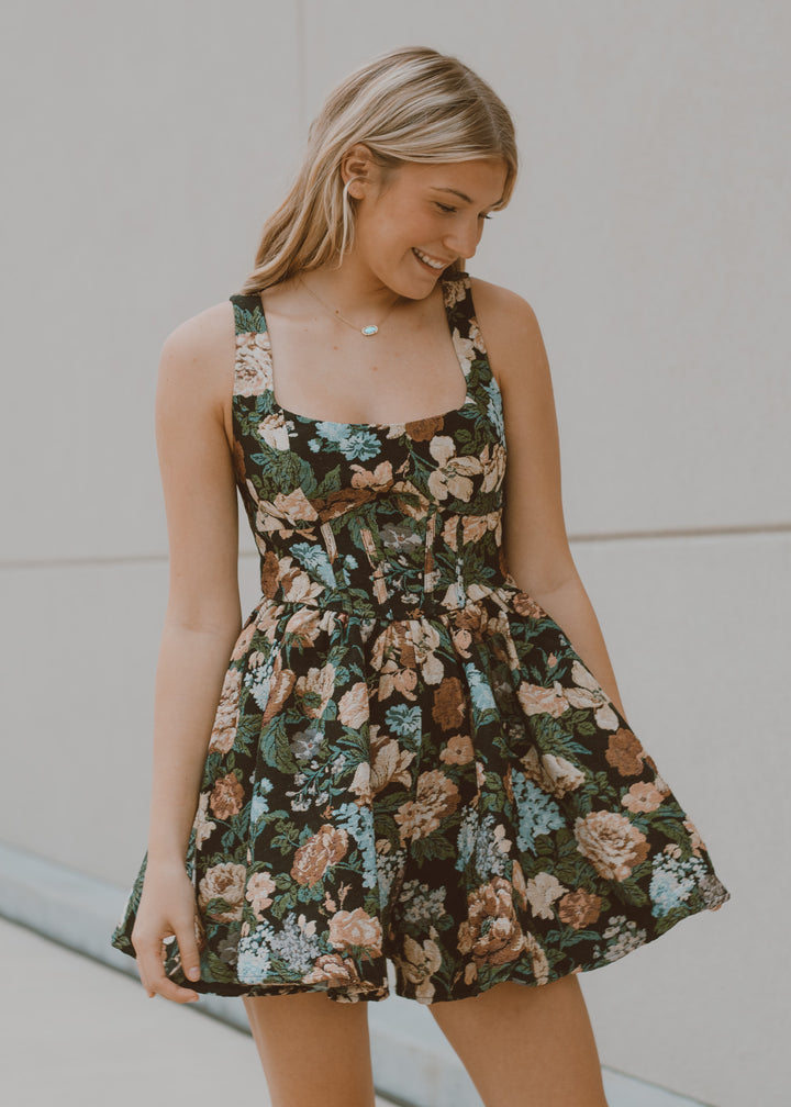 Autumn Romance Jacquard Romper