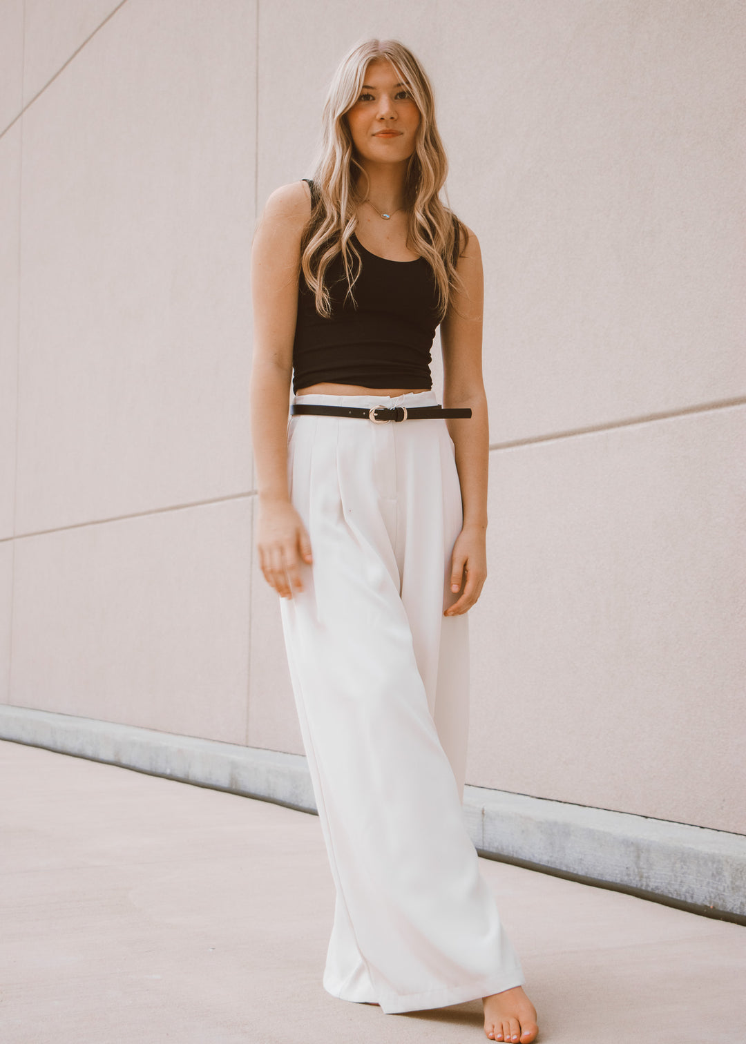 Conference Call Cream Dress Pants