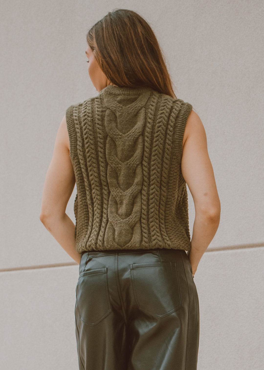 Fernhill Olive Sleeveless Sweater