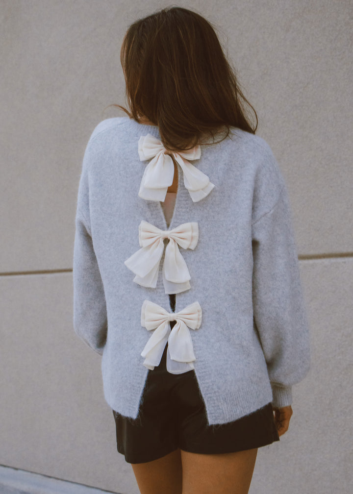 Coastal Charm Grey Sweater
