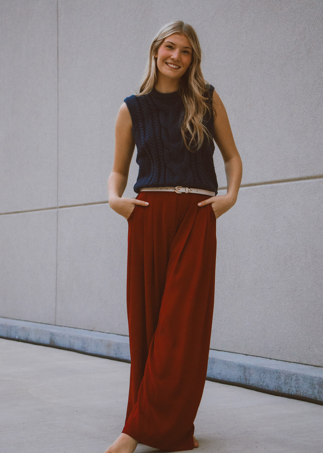 Conference Call Merlot Dress Pants
