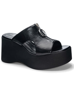 Taysha Black Platform Sandal