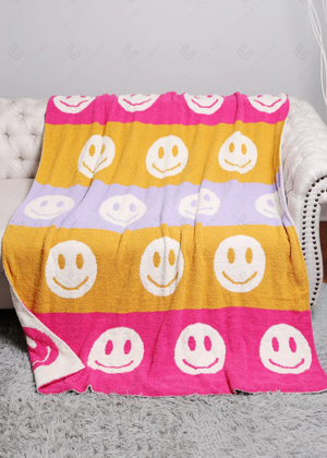 Colorful Smiley Blanket