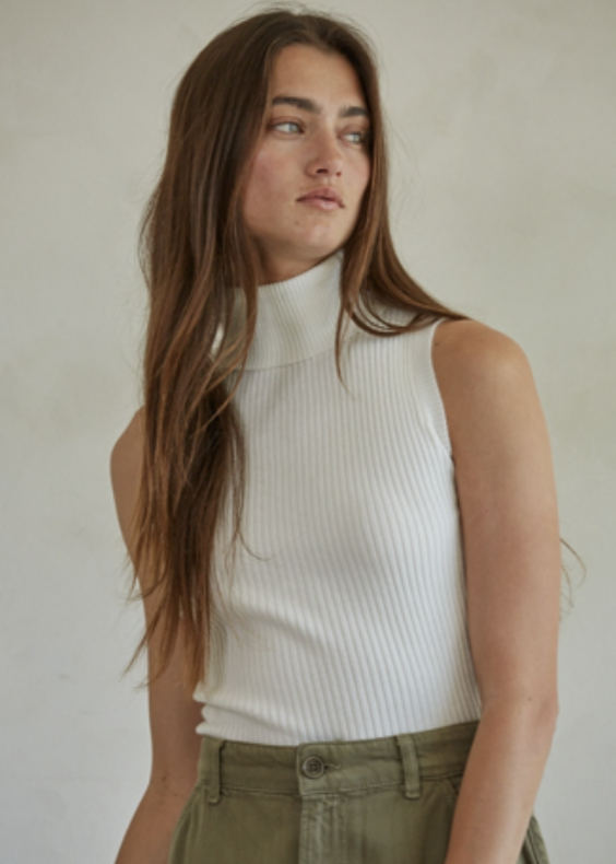 Snow Knit Turtleneck Top